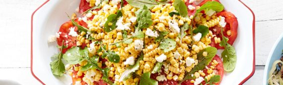 Sliced Tomato With Corn And Feta