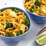 Thai Curried Noodles with Broccoli and Tofu