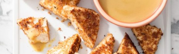 Tofu Nuggets with Maple Mustard Dipping Sauce